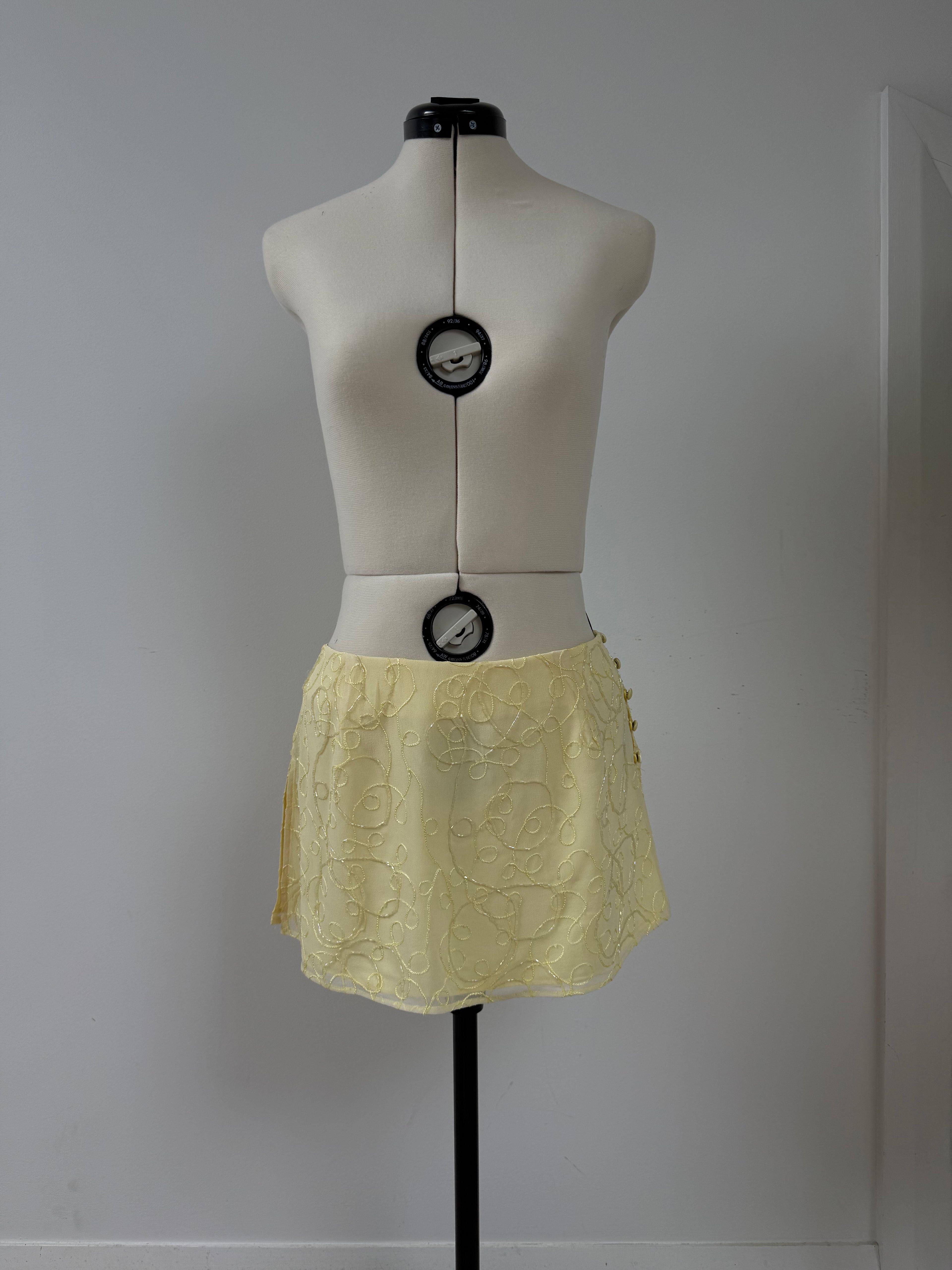 Anya Mini Skirt - Crystal Yellow