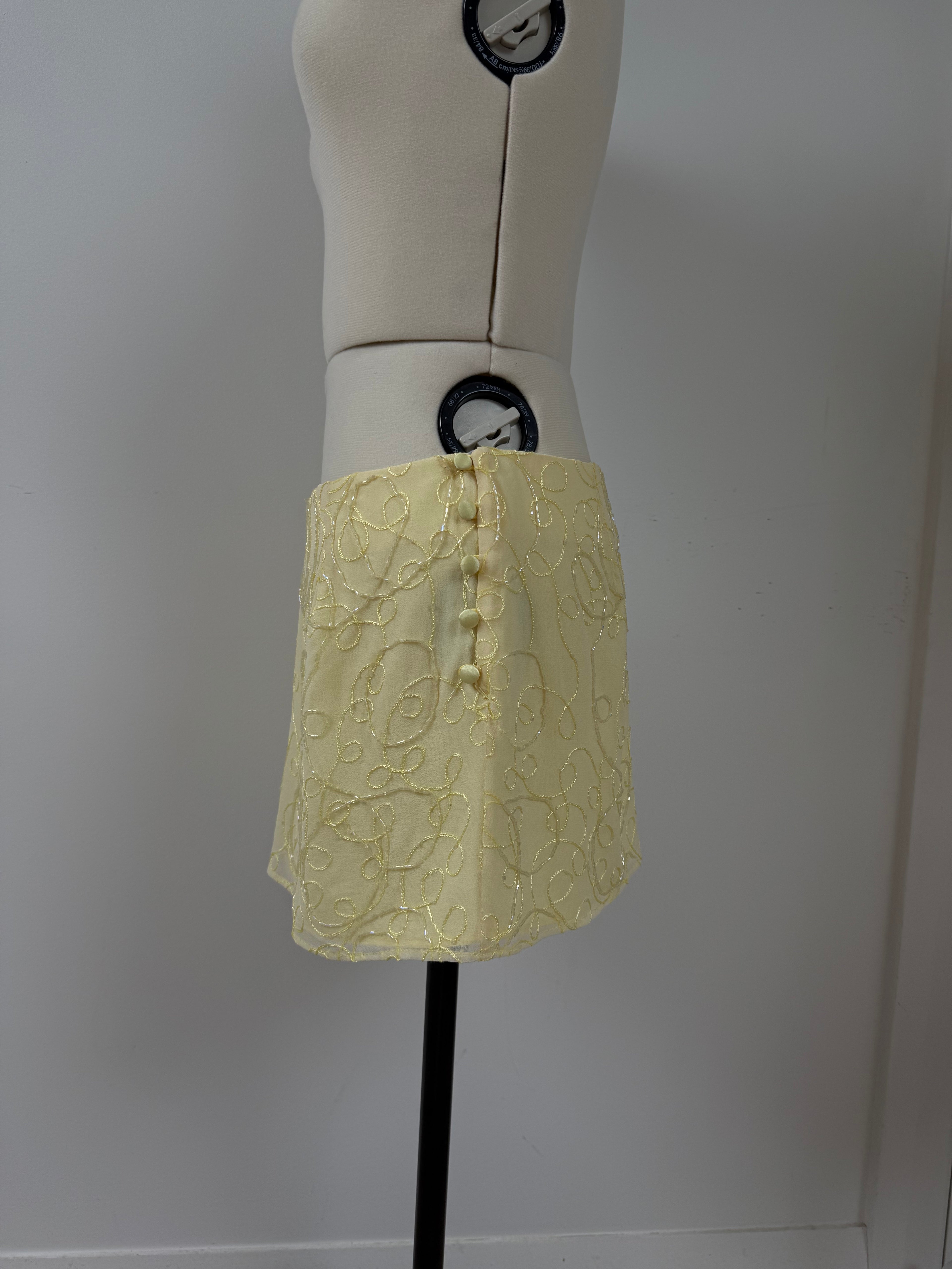 Anya Mini Skirt - Crystal Yellow