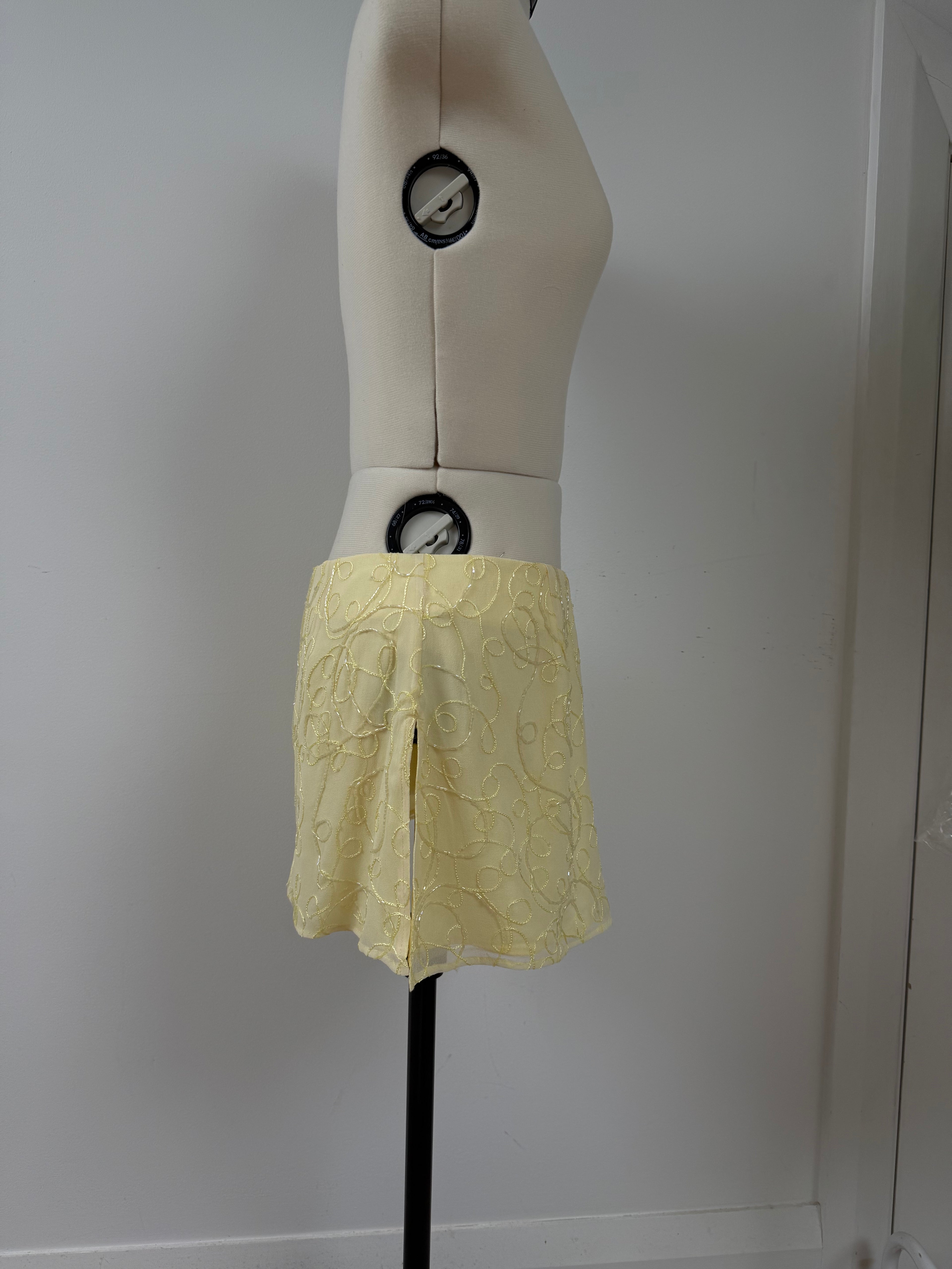 Anya Mini Skirt - Crystal Yellow