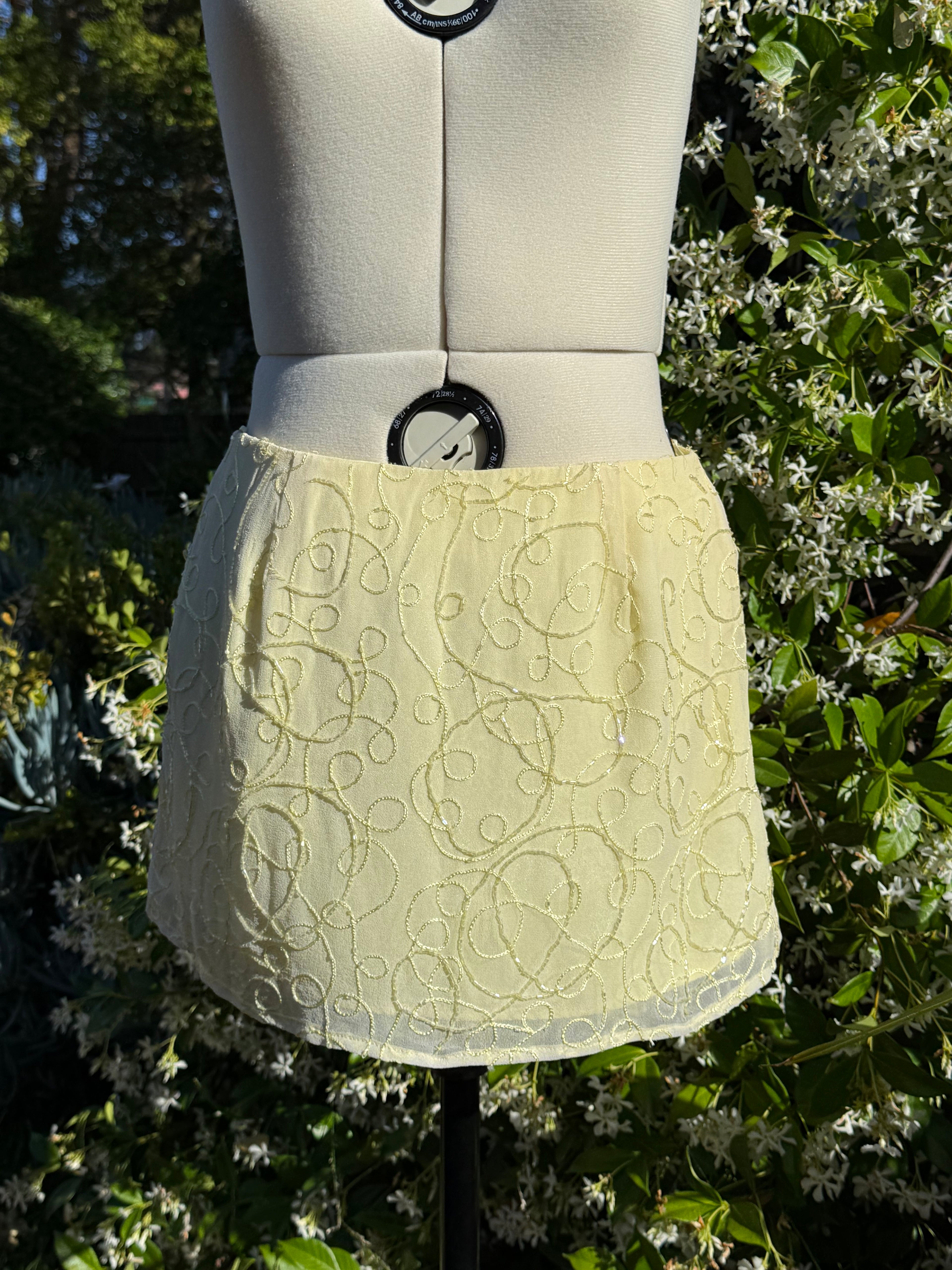 Anya Mini Skirt - Crystal Yellow