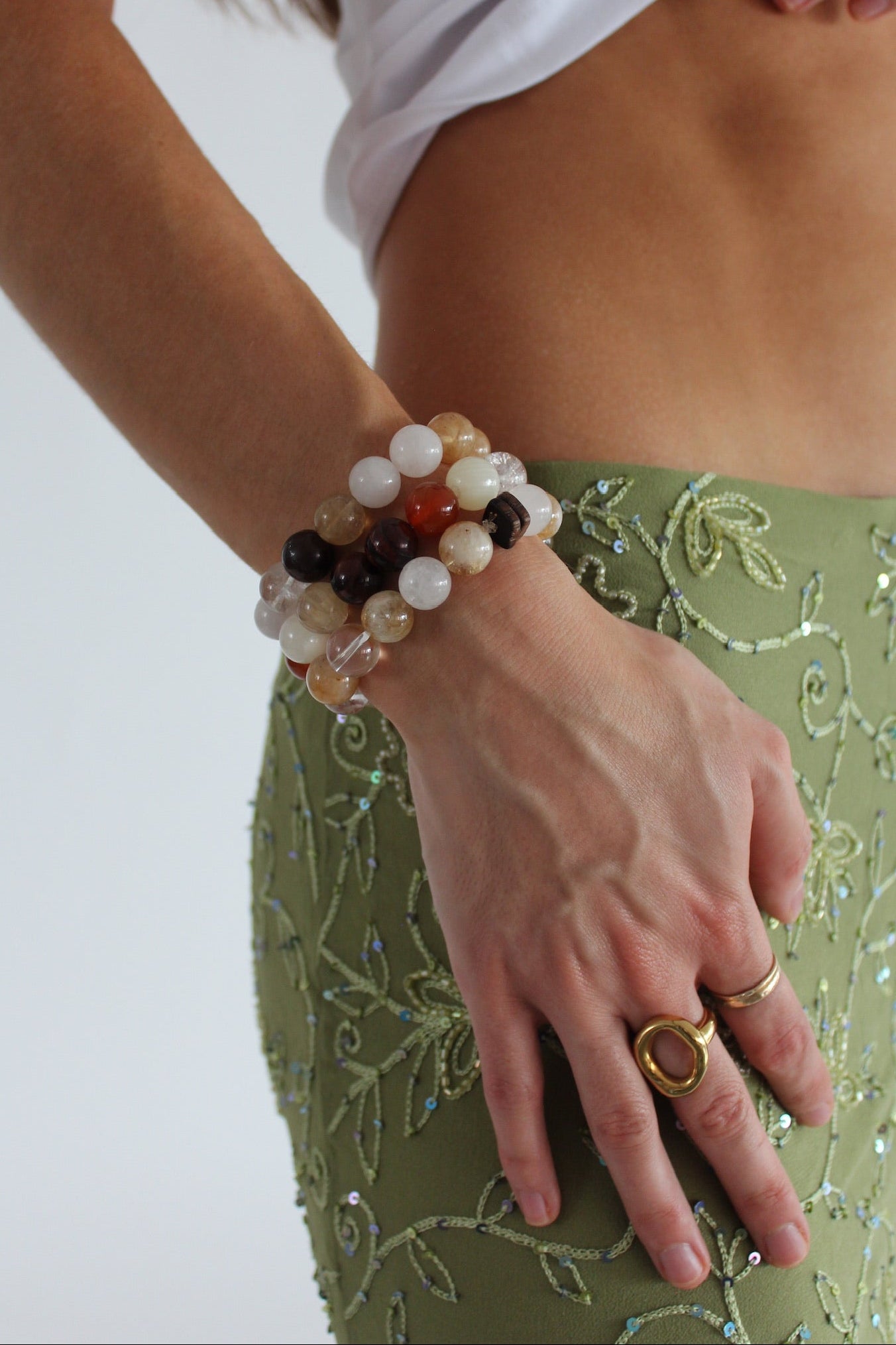 beaded gemstone bracelets 